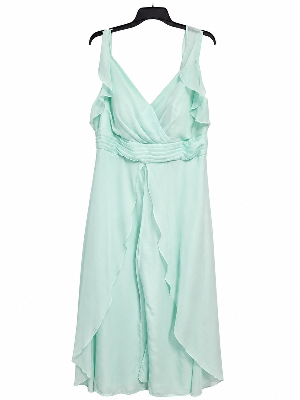 Sleeveless Mint Green Ruffled Wrap Jumpsuit